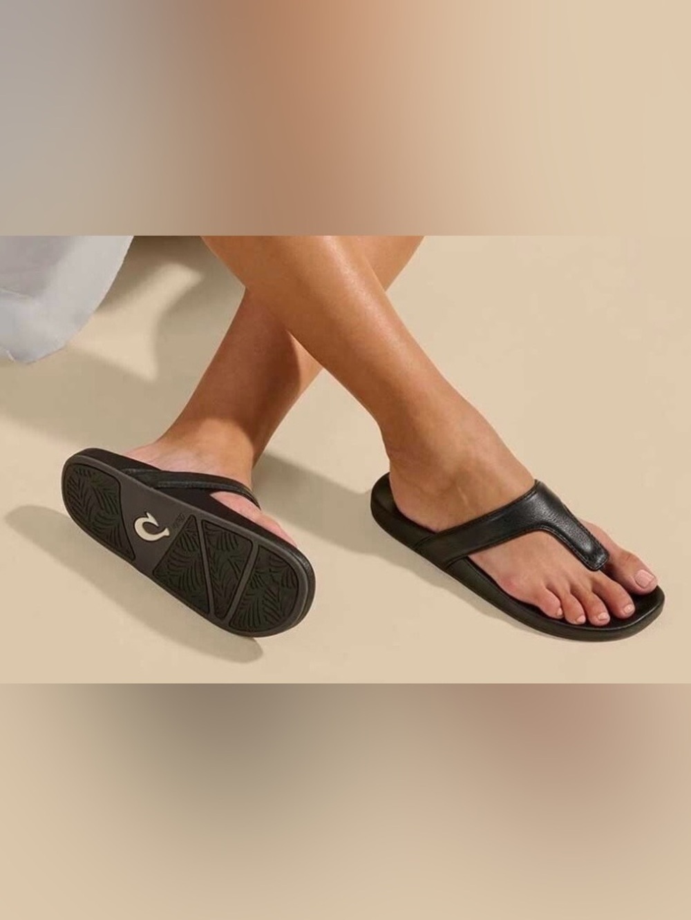 Brand New with Tags OLUKAI Kipe'a Lipi Sandal Women's Size 10 Black Retail $120